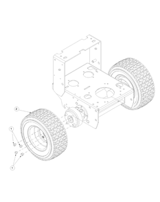 Wheel Assembly Diagram and Parts List for H1952 55AI4HPD750-WAM Cub Cadet Lawn Mower